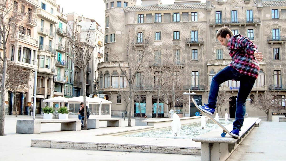 Quim Monter, en la plaza Sant Domènec de Manresa.