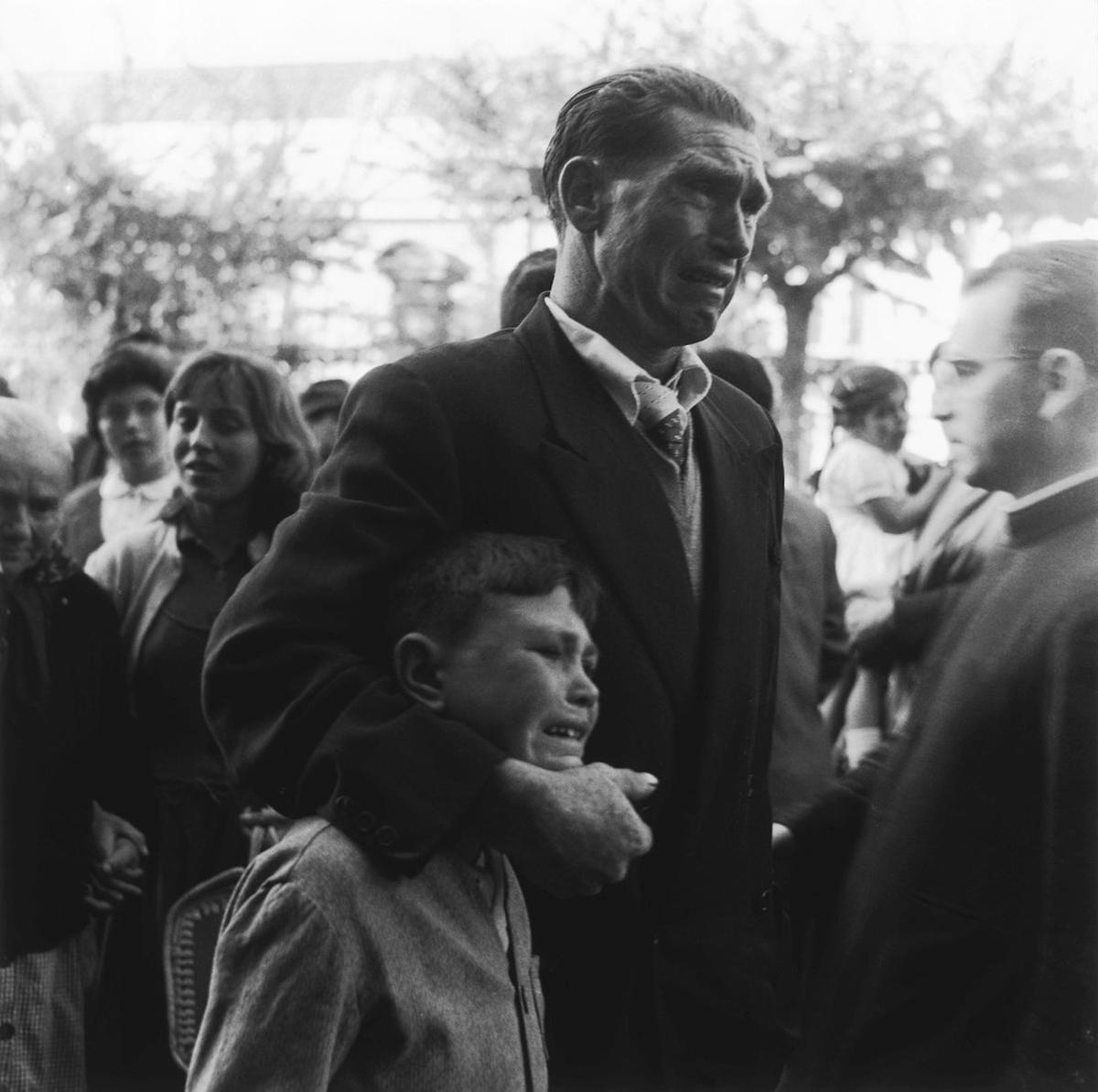 Fotografía 'O home e o neno', símbolo de la emigración gallega.