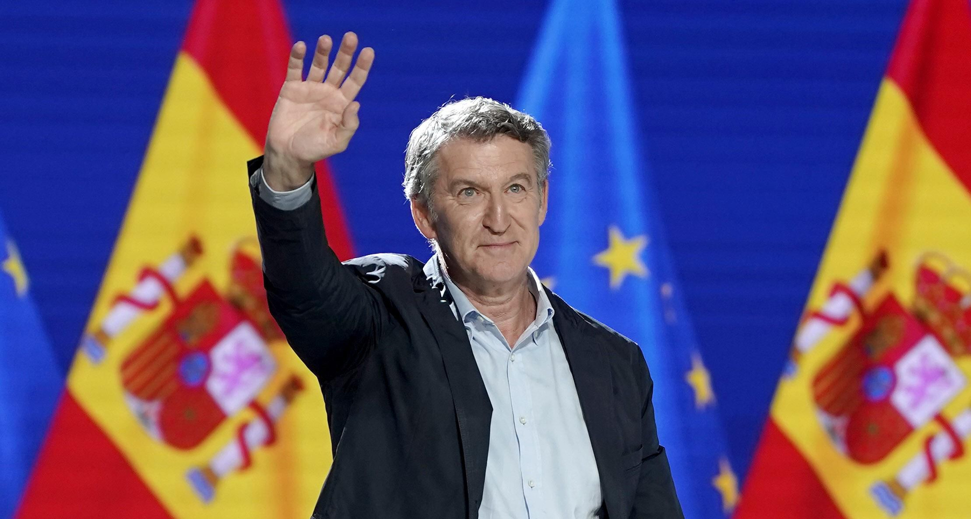 Alberto Núñez Feijóo, durante su intervención en el Congreso Nacional del PP.