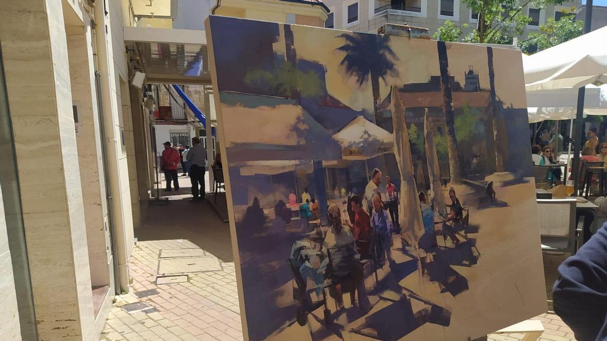 Pintura elaborada durante una actividad organizada por la Asociación Cultural de Artes Plásticas.