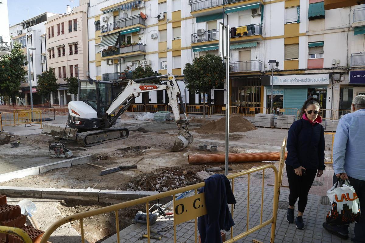Imagen del estado actual de las obras de la Viñuela.