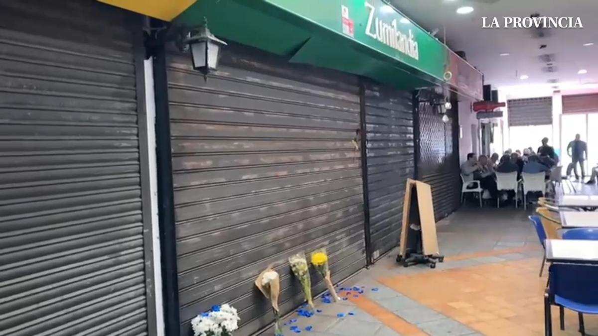 Flores para Vicente, el empresario apuñado en Schamann