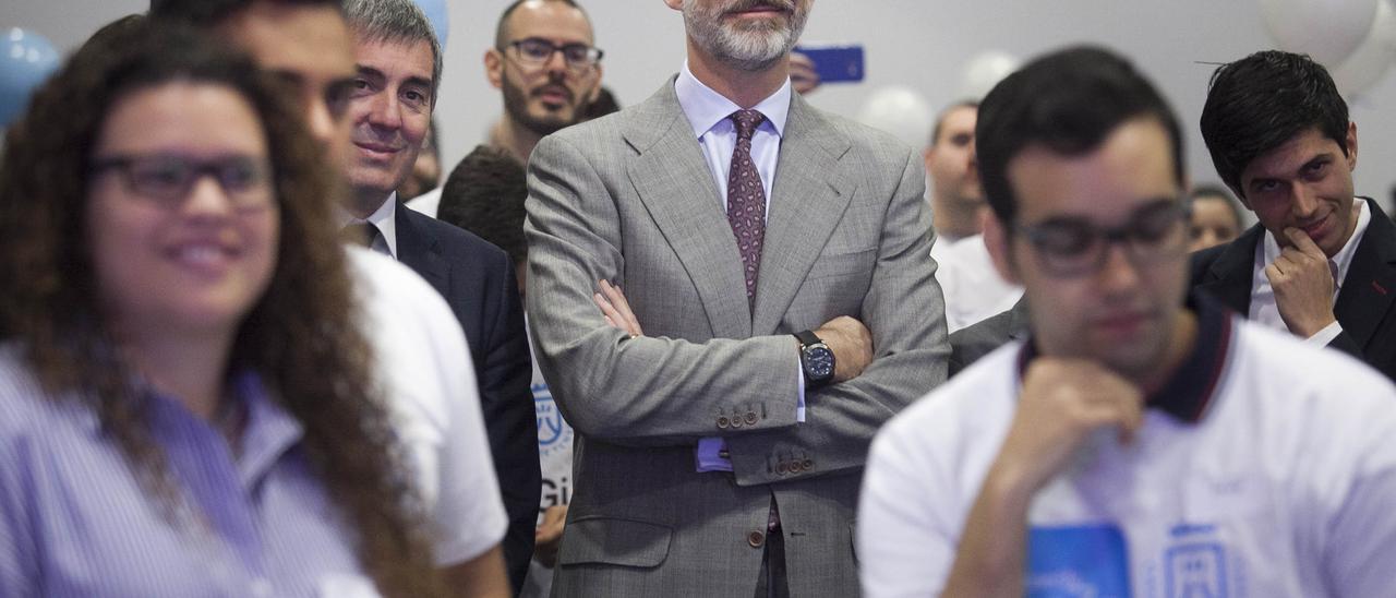 El rey Felipe VI en una visita anterior a Tenerife