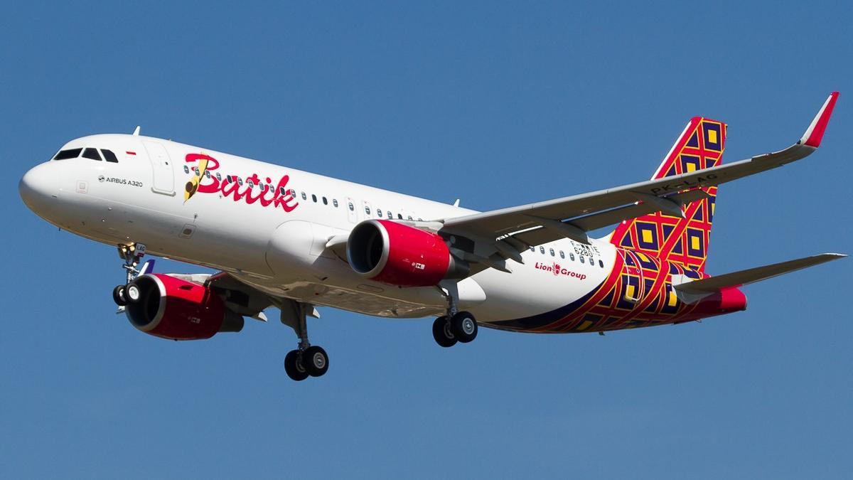 Un airbus de la compañía Batik Air.