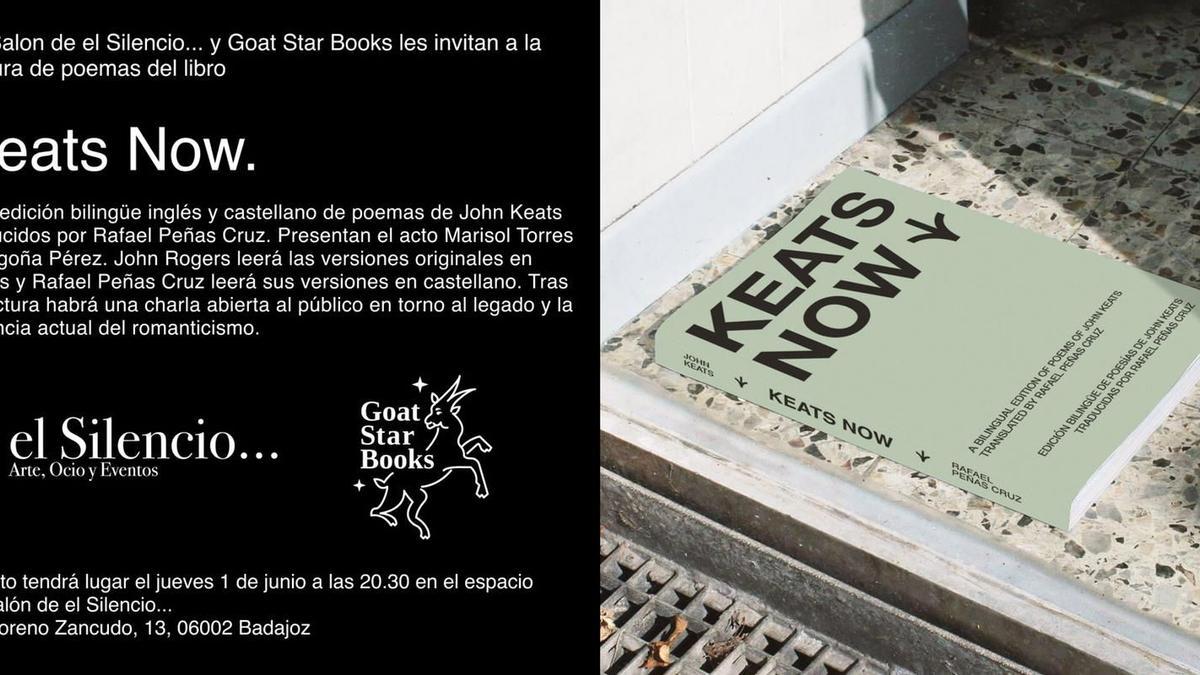 Cartel promocional de la presentación del libro 'Keats Now'.