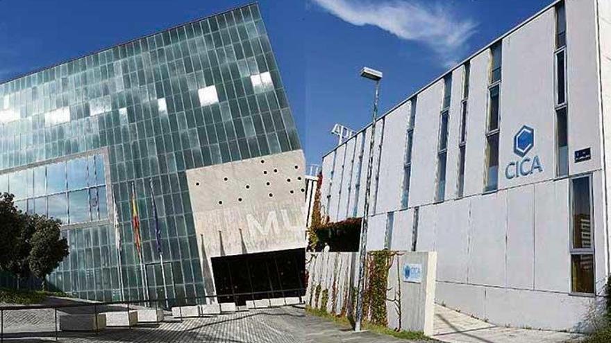 El Centro de Investigaciones Científicas Avanzadas, en Elviña y el Museo de Ciencia y Tecnología.