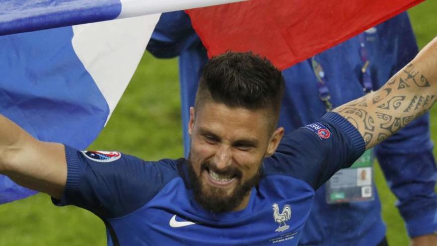 Olivier Giroud, autor de dos dels gols de la nit