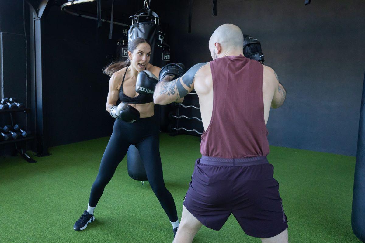 Entrenamiento de Irene Puente y Eneko Aranaz