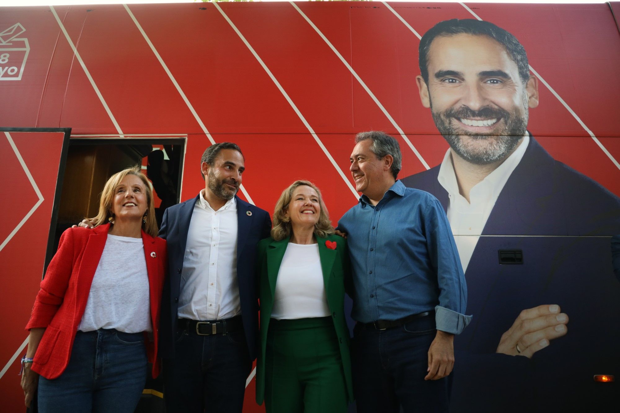 Calviño y Espadas apoyan a Dani Pérez en el acto de fin de campaña del PSOE en Málaga capital