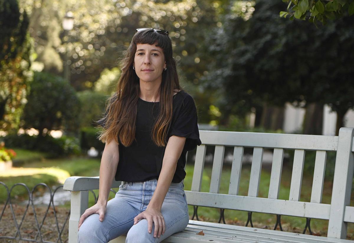 La cooperante viguesa Virginia Mielgo, ya de vuelta en la ciudad olívica, tras pasar más de un mes en la Franja.