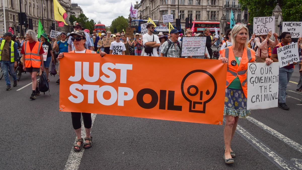Activistas de la plataforma Stop Oil