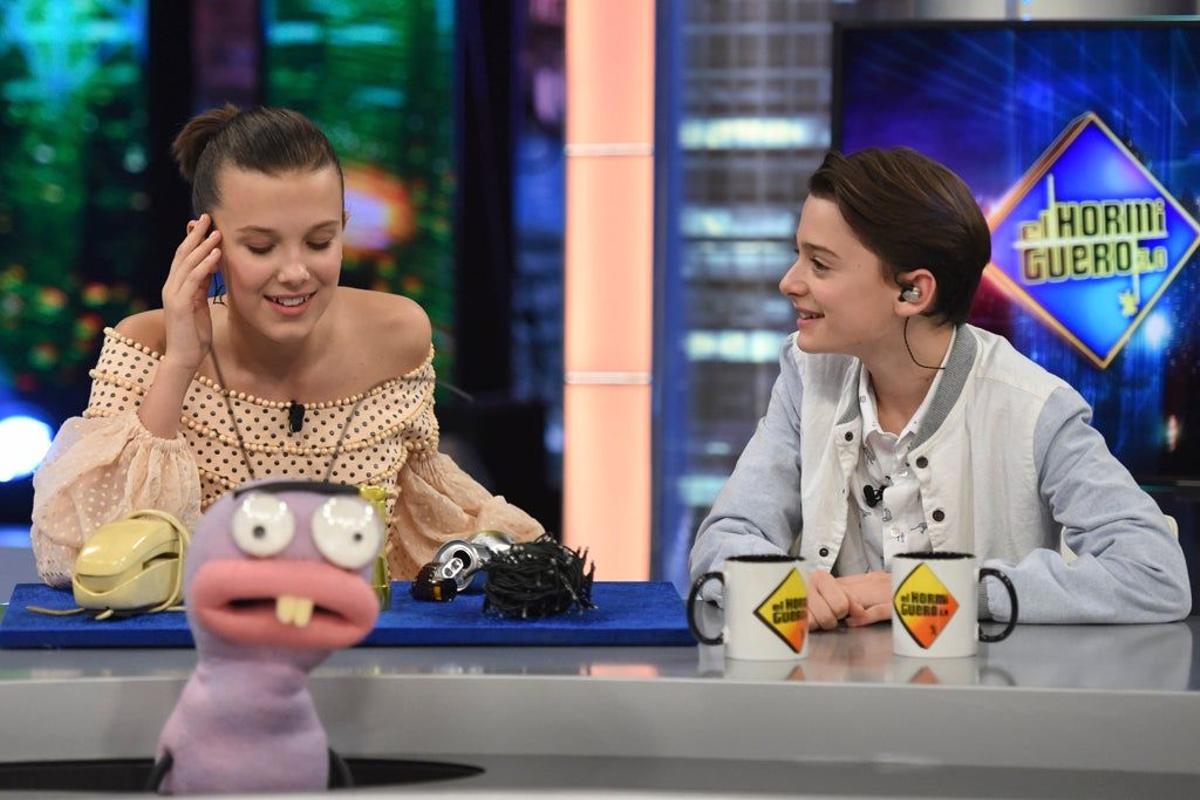 Millie Bobby Brown y Noah Schnapp en El Hormiguero