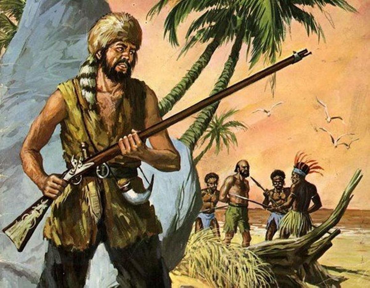 Il·lustració d’Antonio Bernal per a un ’Robinson Crusoe’ de l’editorial Bruguera.