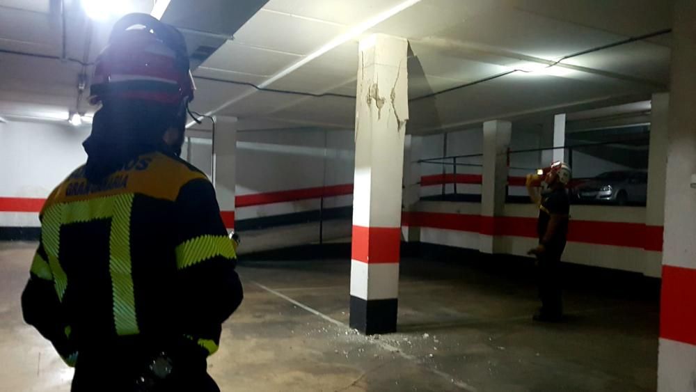 Desalojo de un edificio en Vecindario