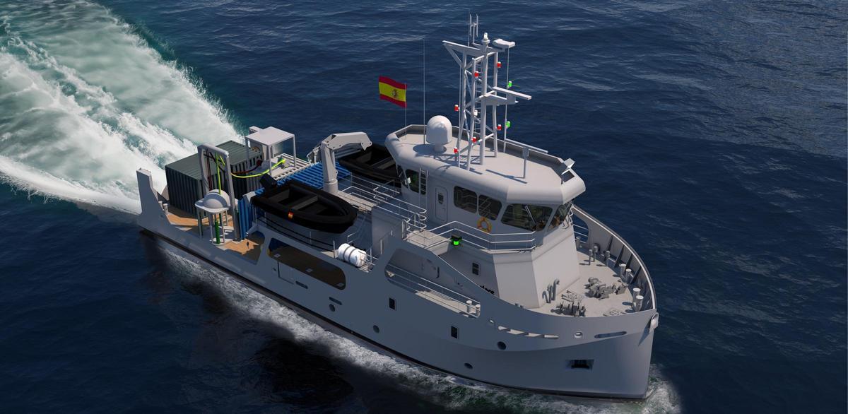 La futura Embarcación de Apoyo a Buceadores (EAB) que construirá Freire Shipyard para la Armada
