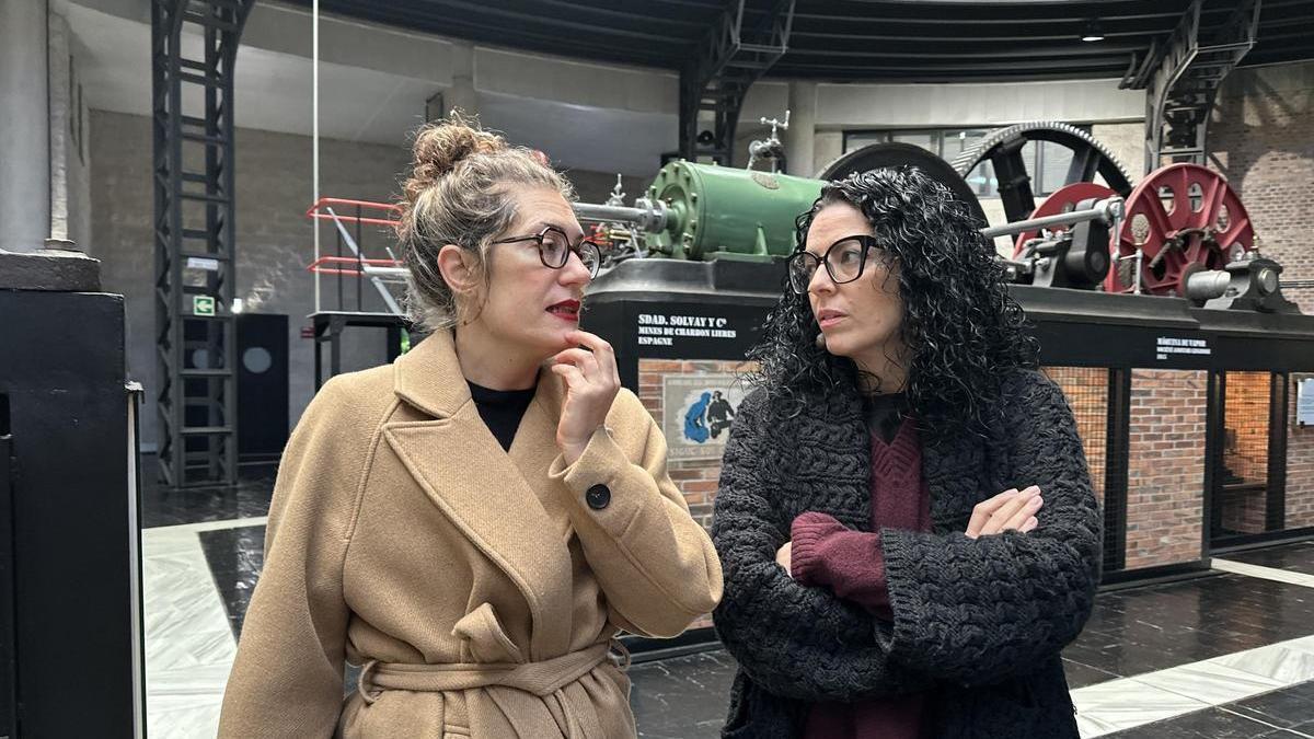 Cristina Cantero y Ana Vanessa Gutiérrez, en el Museo de la Minería.