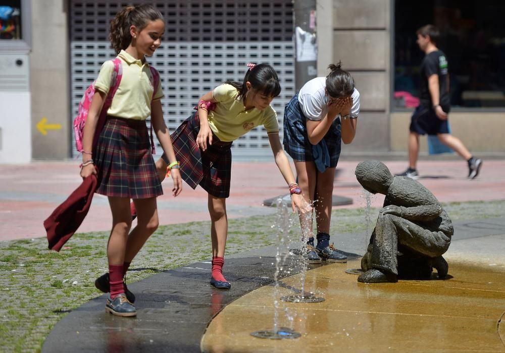 El calor da un respiro en Pontevedra