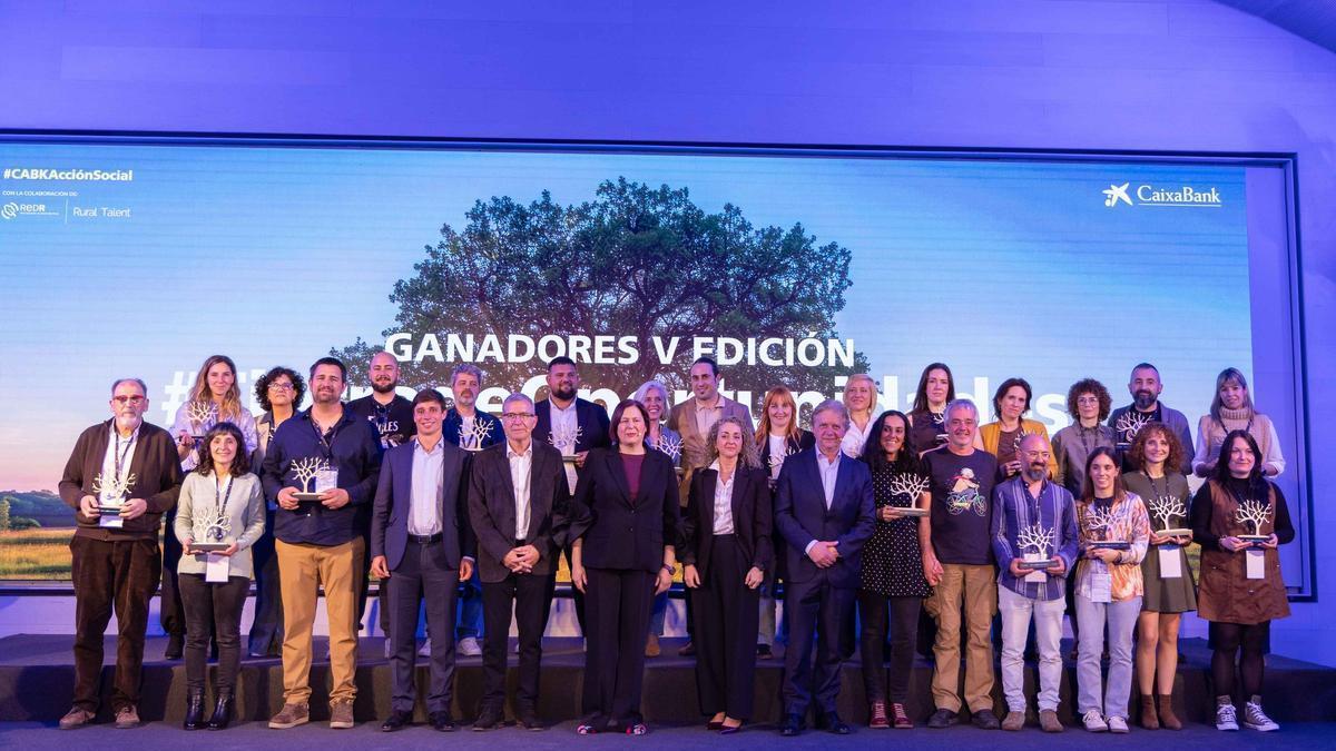 Imagen de los ganadores de la pasada edición de Tierra de Oportunidades de CaixaBank.