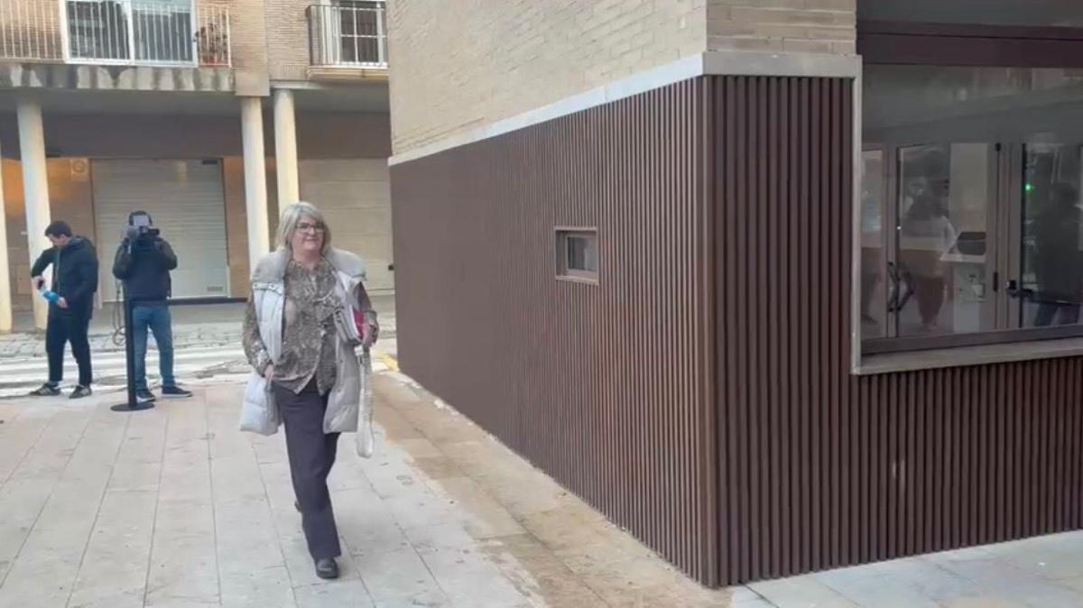 La periodista Silvia Soria, exjefa de gabinete de Pradas, llega al Juzgado de Catarroja para declarar como testigo.