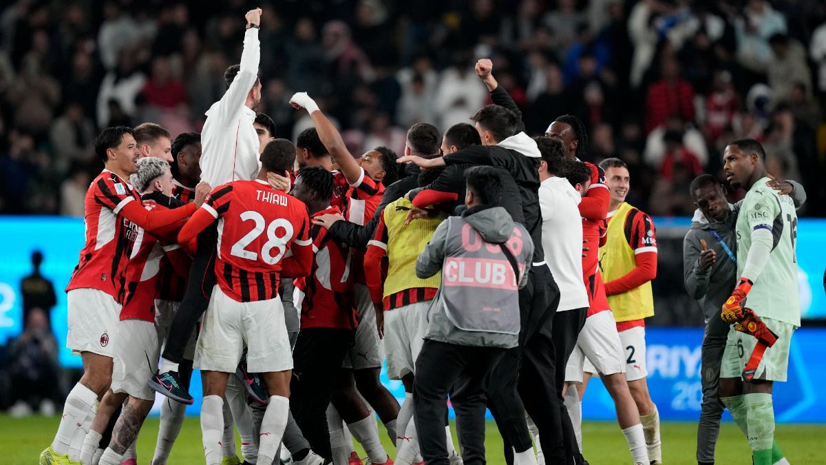 El Milan celebró la victoria por todo lo alto