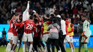 El Milan celebró la victoria por todo lo alto