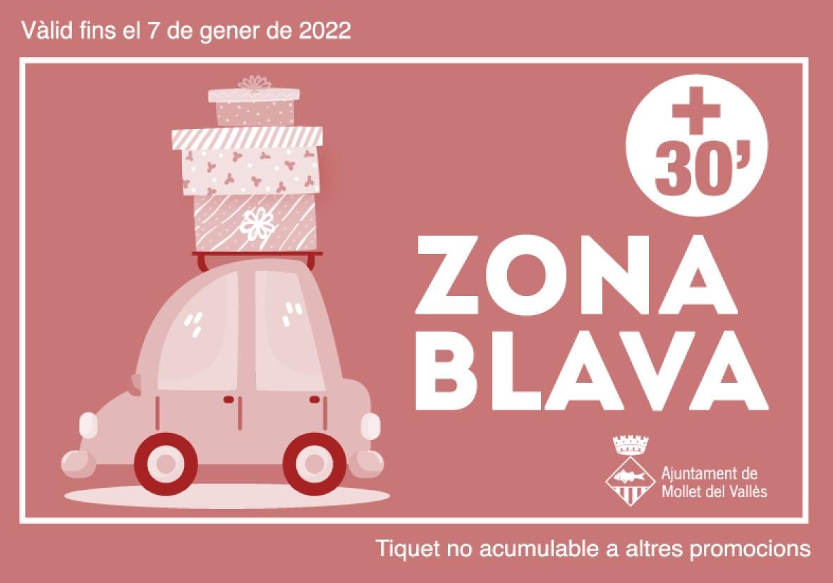 Campaña de rebaja de la zona azul de Molelt durante las Navidades de 2021.