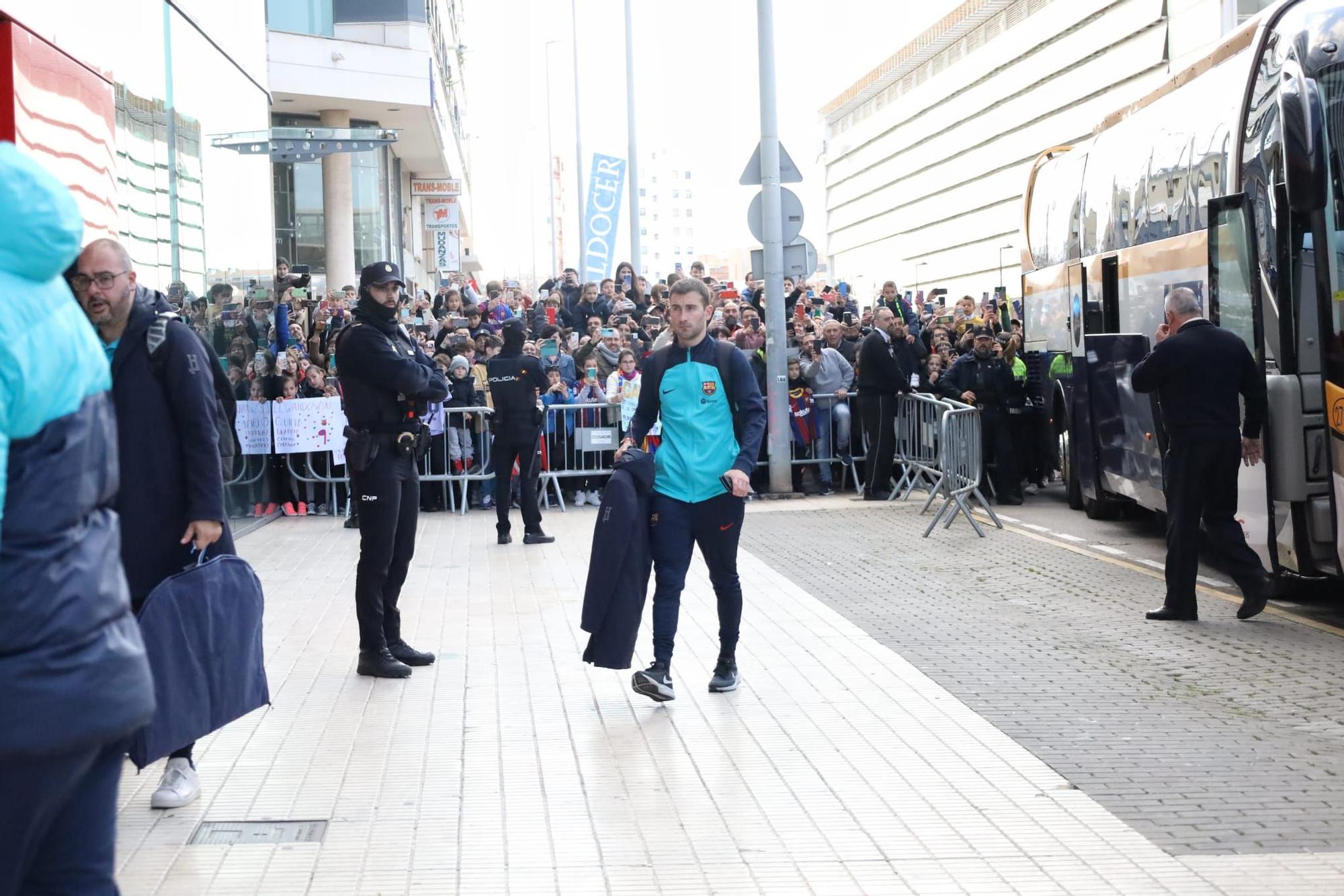 Llegada del Barcelona a Castelló para jugar contra el Villarreal