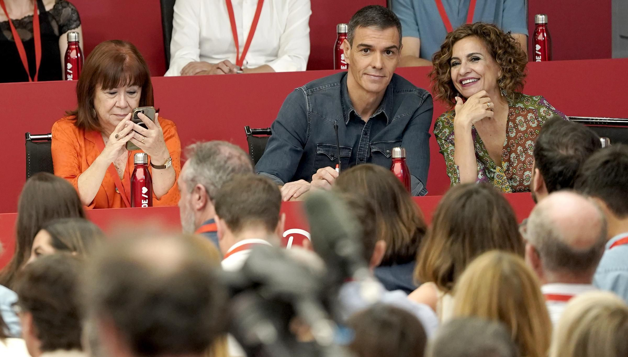 Narbona, Pedro Sánchez y Montero, en el Comité Federal del PSOE.