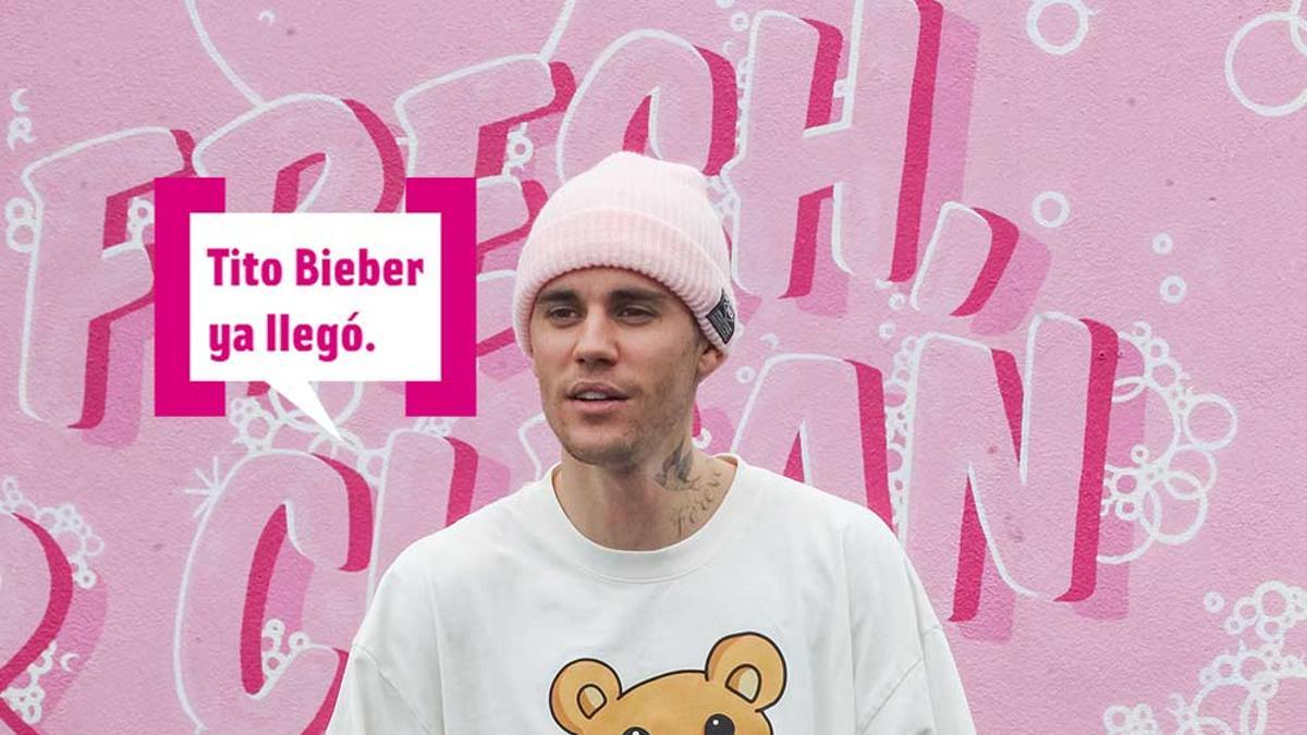 Justin Bieber paseando por Los Angeles con bocadillo Cuore