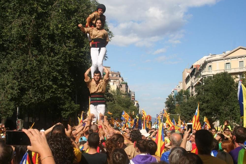 Els gironins a la manifestació de la Diada a Barcelona