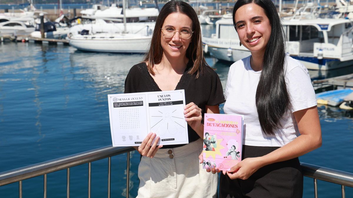 Las expertas en igualdad Cristina Louzán y Priscila Retamozo con los cuadernillos.