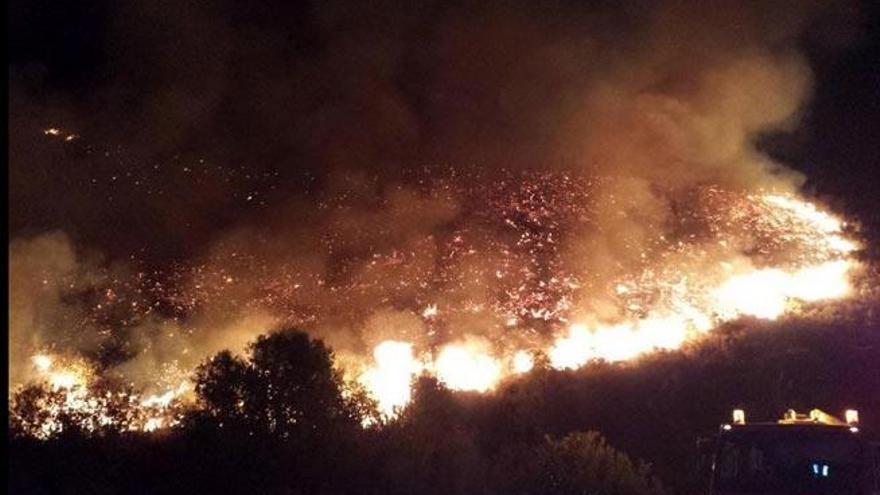 Las llamas que afectan a Benahavís.