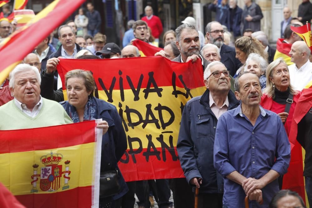 Manifestación en Gijón por la unidad de España