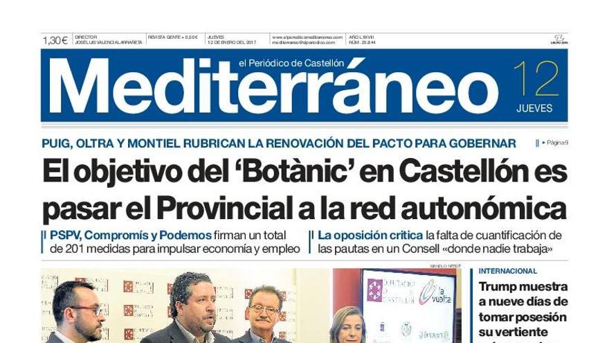 El objetivo del ‘Botànic’ en Castellón es pasar el Provincial a la red autonómica