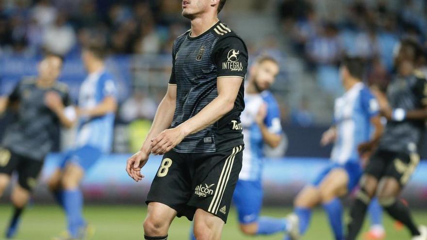 Christian Fernández, en La Rosaleda