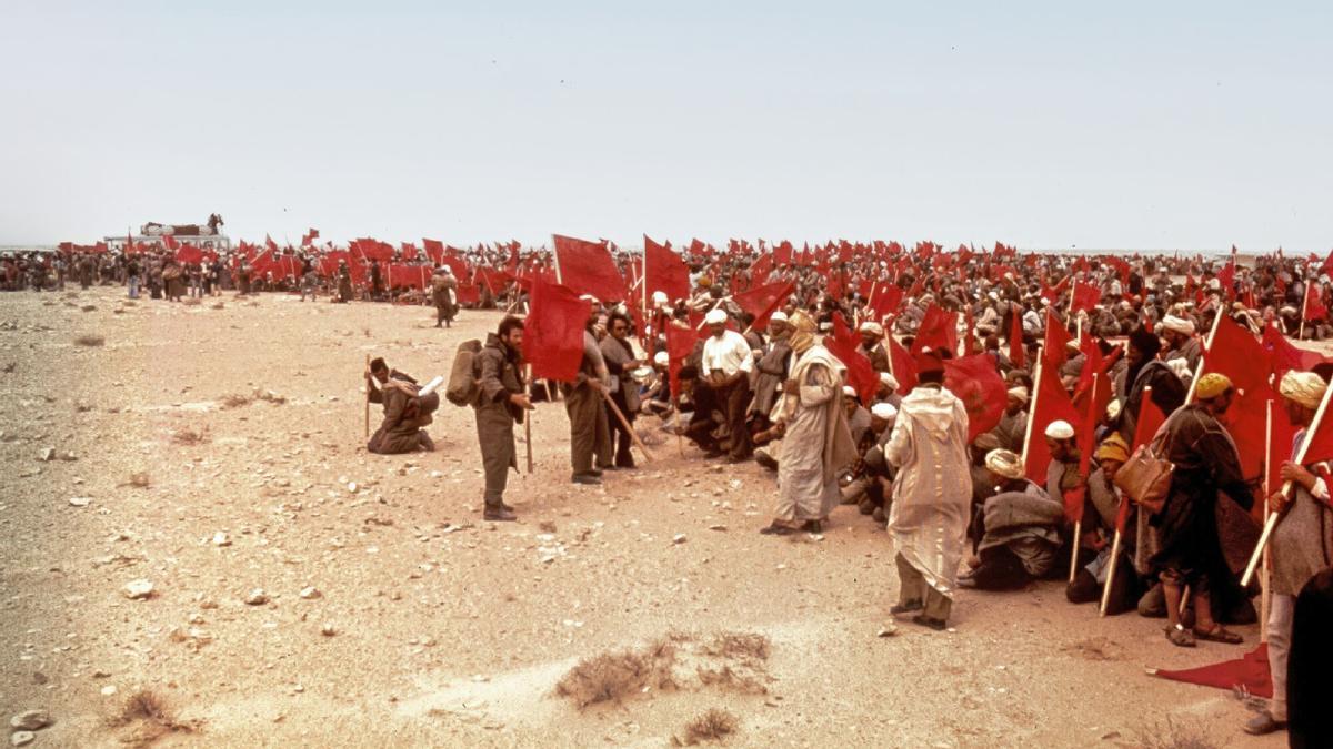 (Foto de ARCHIVO) Vista de la invasión por parte de Marruecos del territorio español de Sáhara Occidental tras el proceso de abandono por parte de la potencia colonizadora del mismo.