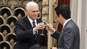 undefined41939865 u s  vice president mike pence  left  cheers during a courte180207110354