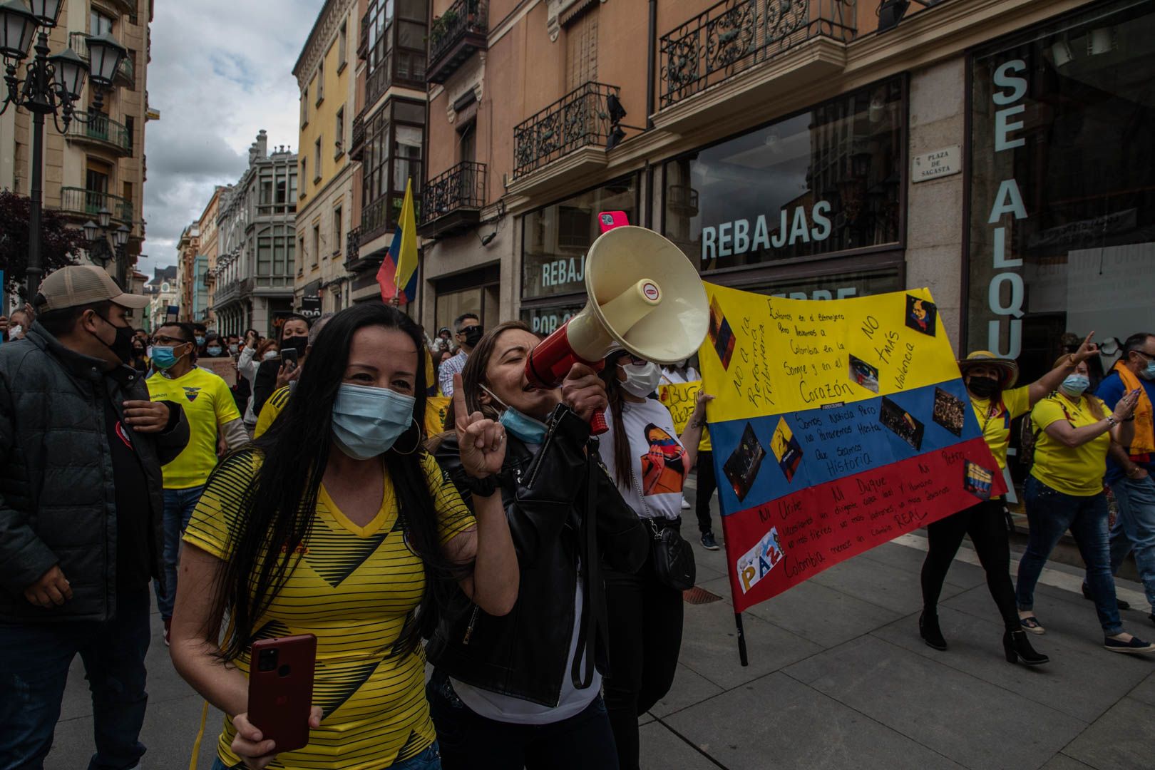 Marcha de colombianos en Zamora