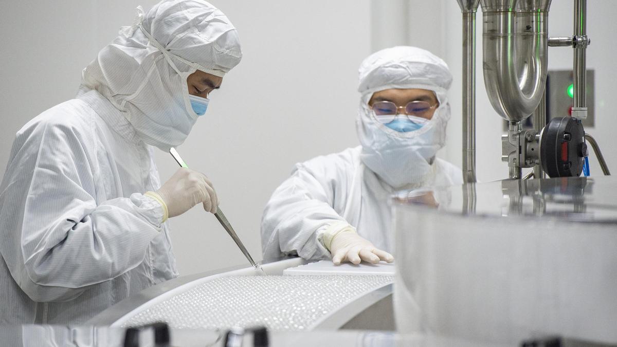 Laboratorio en China de fabricación de vacunas contra el coronavirus.