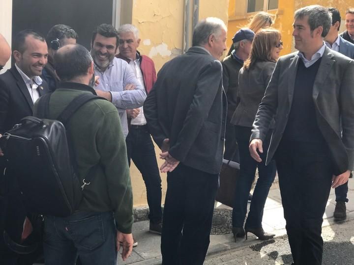 Clavijo en su visita oficial a Santa Brígida