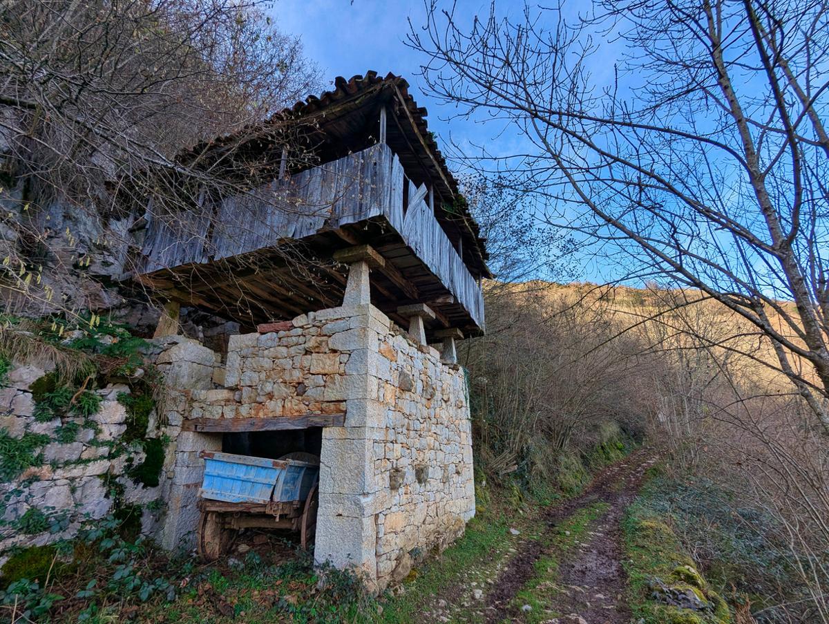 El pueblo de Santo Adriano del Monte, deshabitado desde 1981, municipio de Grado