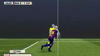 El VAR anuló un gol surrealista por fuera de juego al Barça