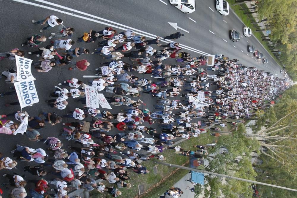 Manifestación contra el muro de Murcia en Madrid