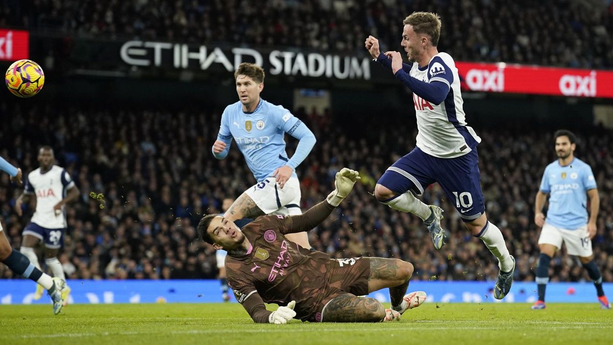 Madison supera a Ederson en el 0-1 en presencia de Stones.