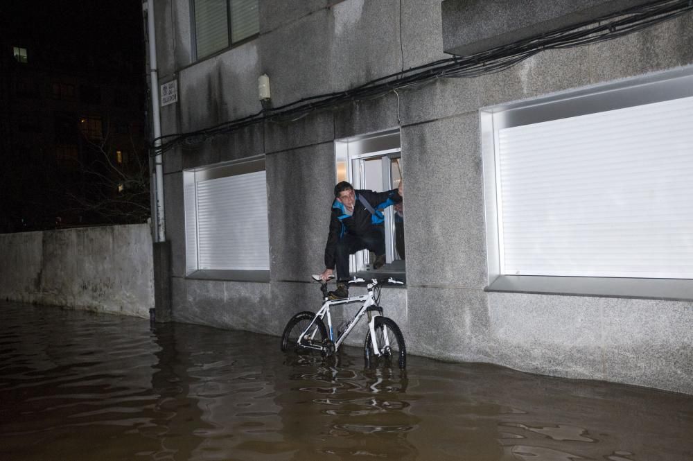 La borrasca 'Elsa' causa inundaciones en Sada