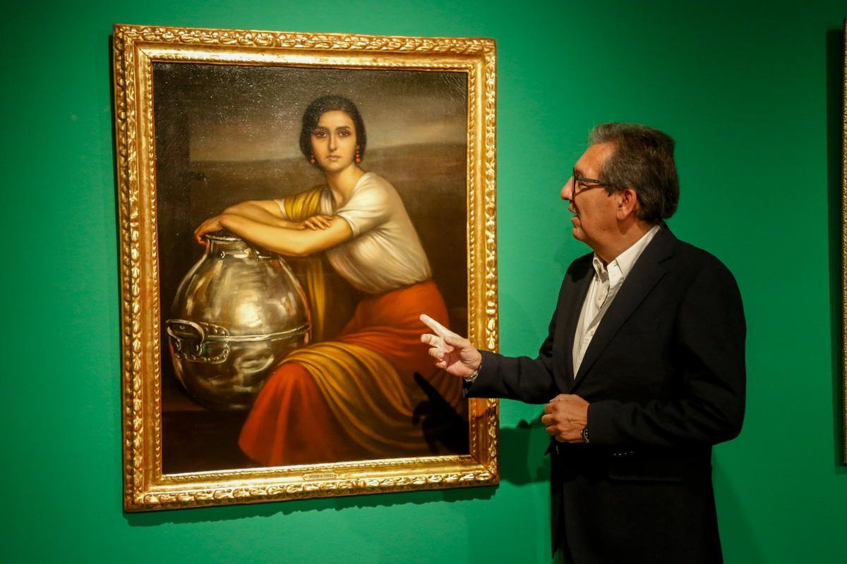 Antonio Pulido, en la inauguración de 'Romero de Torres y el arte contemporáneo' en la Fundación Cajasol.