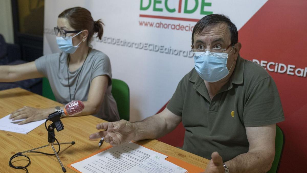 José Martín, responsable de Ahora Decide, en rueda de prensa. | Emilio Fraile