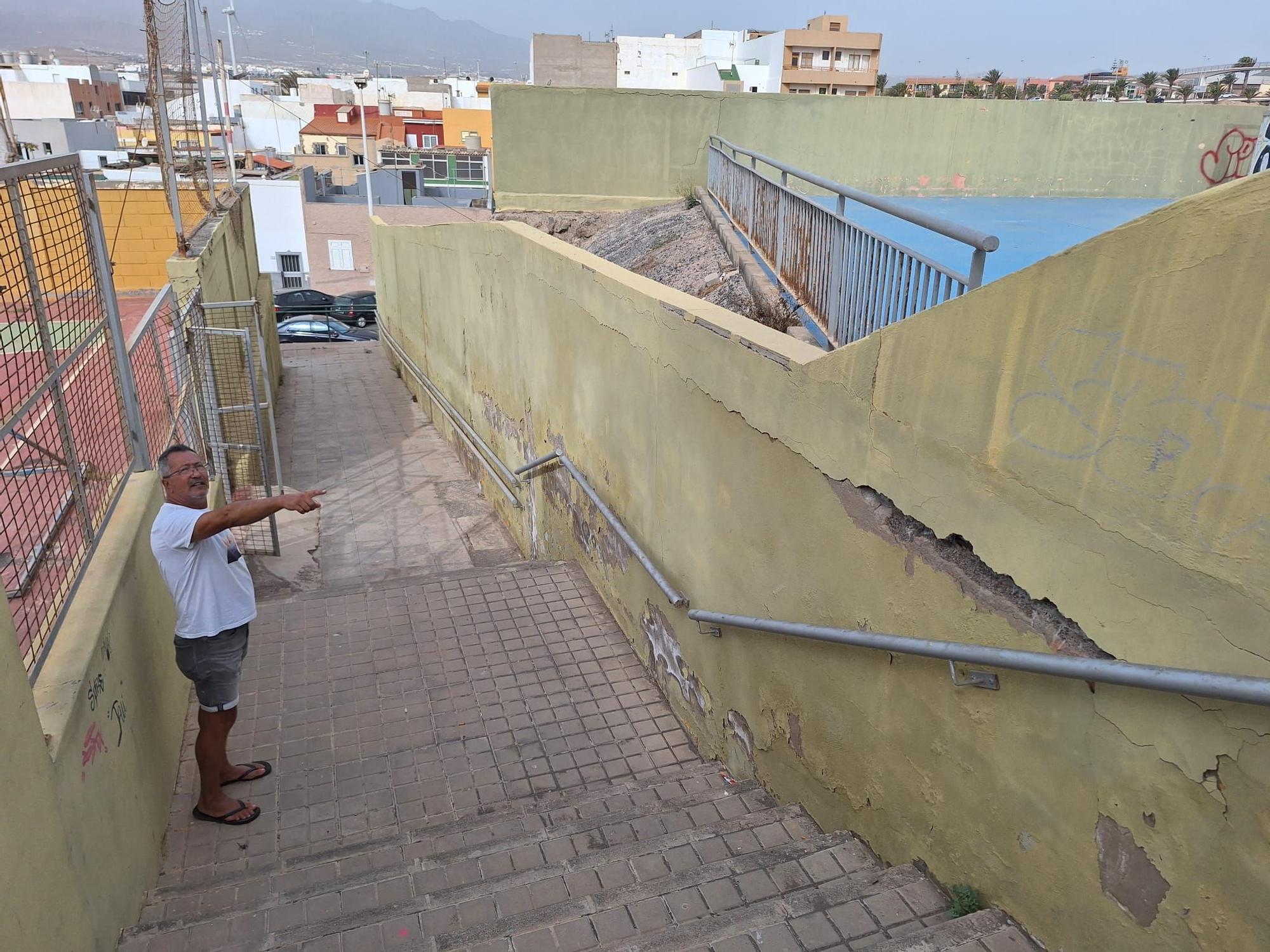 Estado actual de la cancha de Melenara y los alrededores