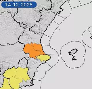 Aemet llança una alerta taronja per pluges per al cap de setmana en l’interior sud de València