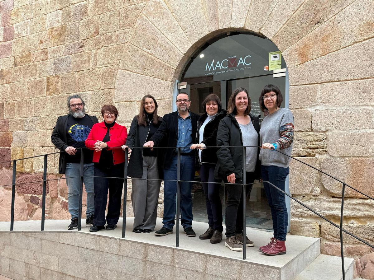 Imagen del equipo actual del Museu d'Art Contemporani Vicente Aguilera Cerni de Vilafamés.